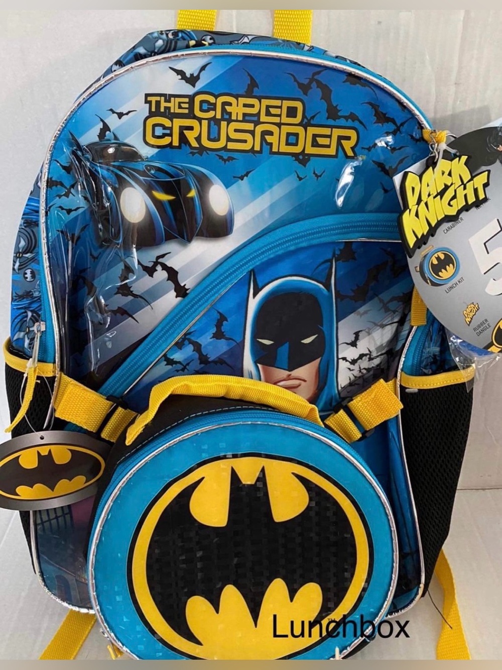 Batman Kids Backpack in Blue & Yellow - The Caped Crusader Design